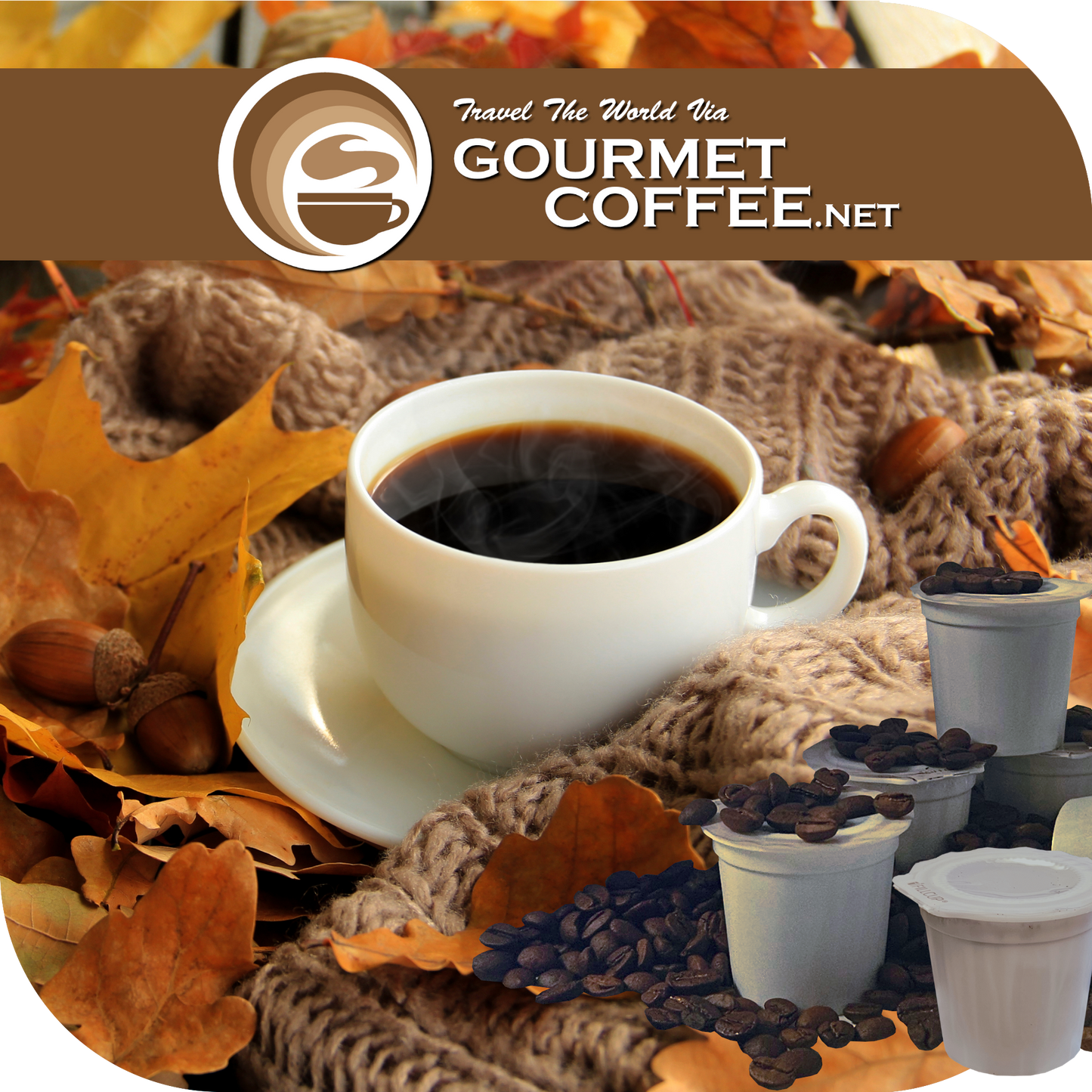 Fall Flavored Coffee Pods, 24 Count Variety Pack