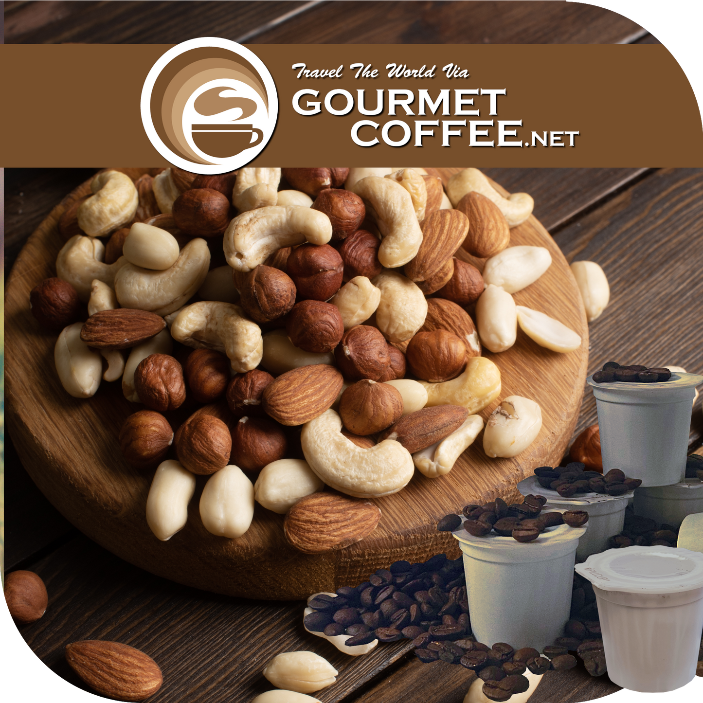 Nut FlavoredCoffee Pods, 24 Count Variety Pack