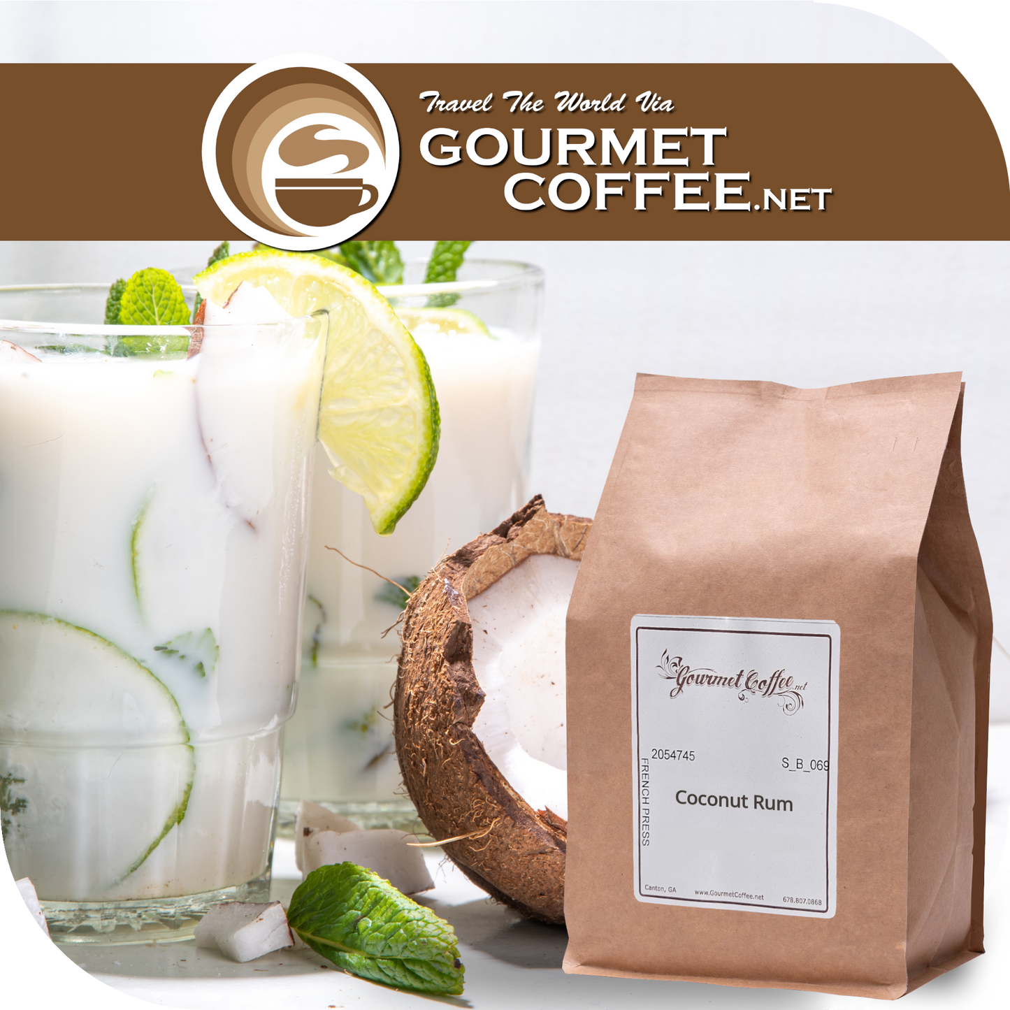 Coconut Rum Flavored Coffee