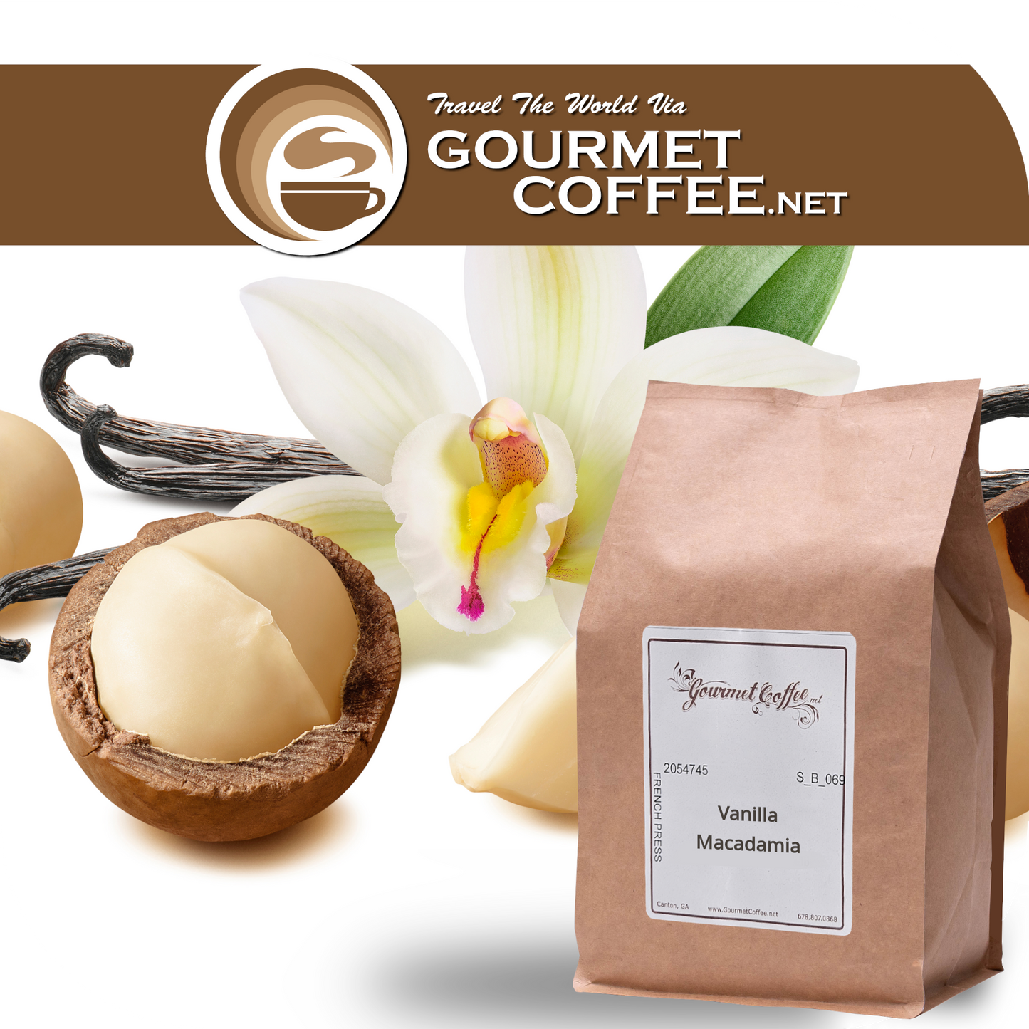 Vanilla Macadamia Flavored Coffee
