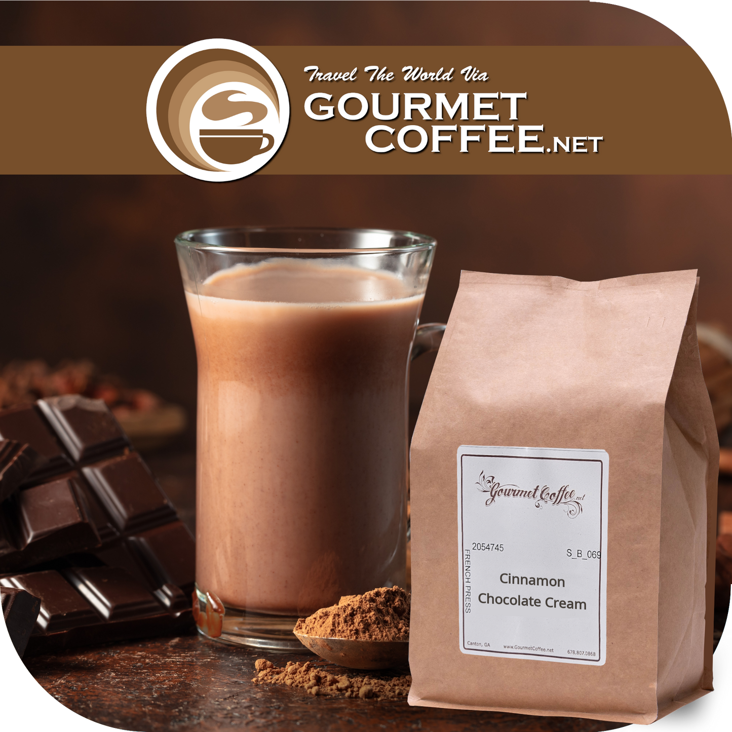 Cinnamon Chocolate Cream Flavored Coffee