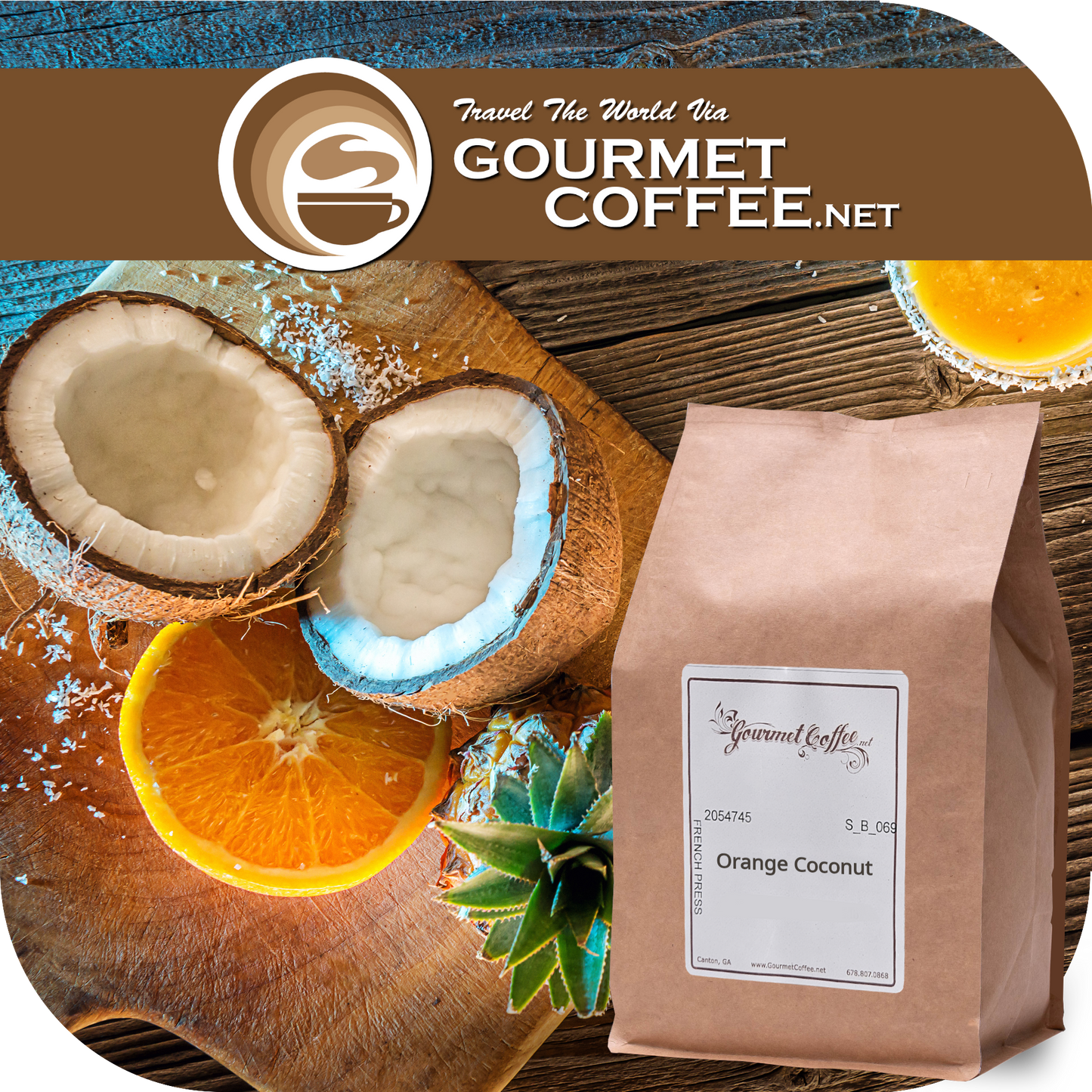 Orange Coconut Flavored Coffee