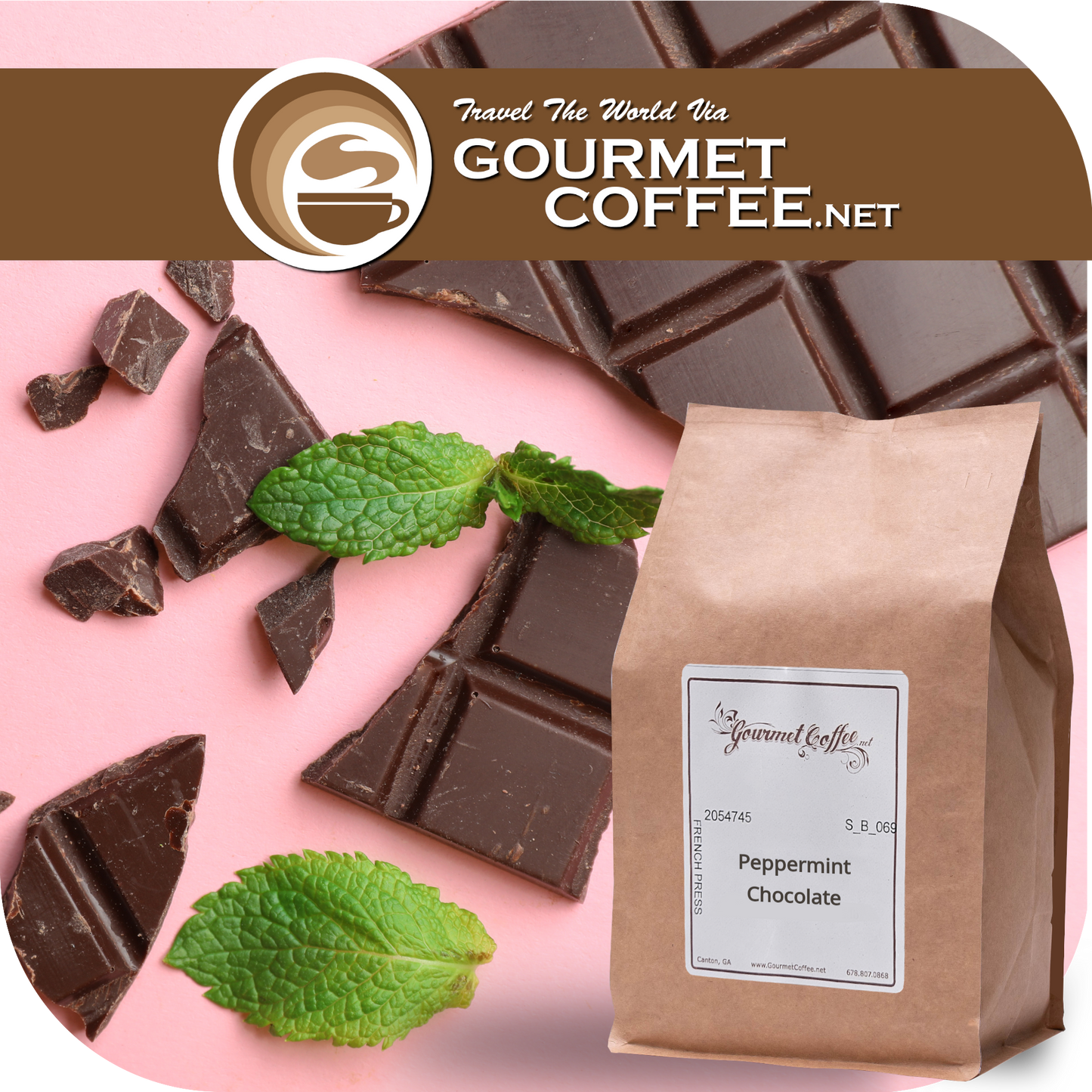 Peppermint Chocolate Flavored Coffee